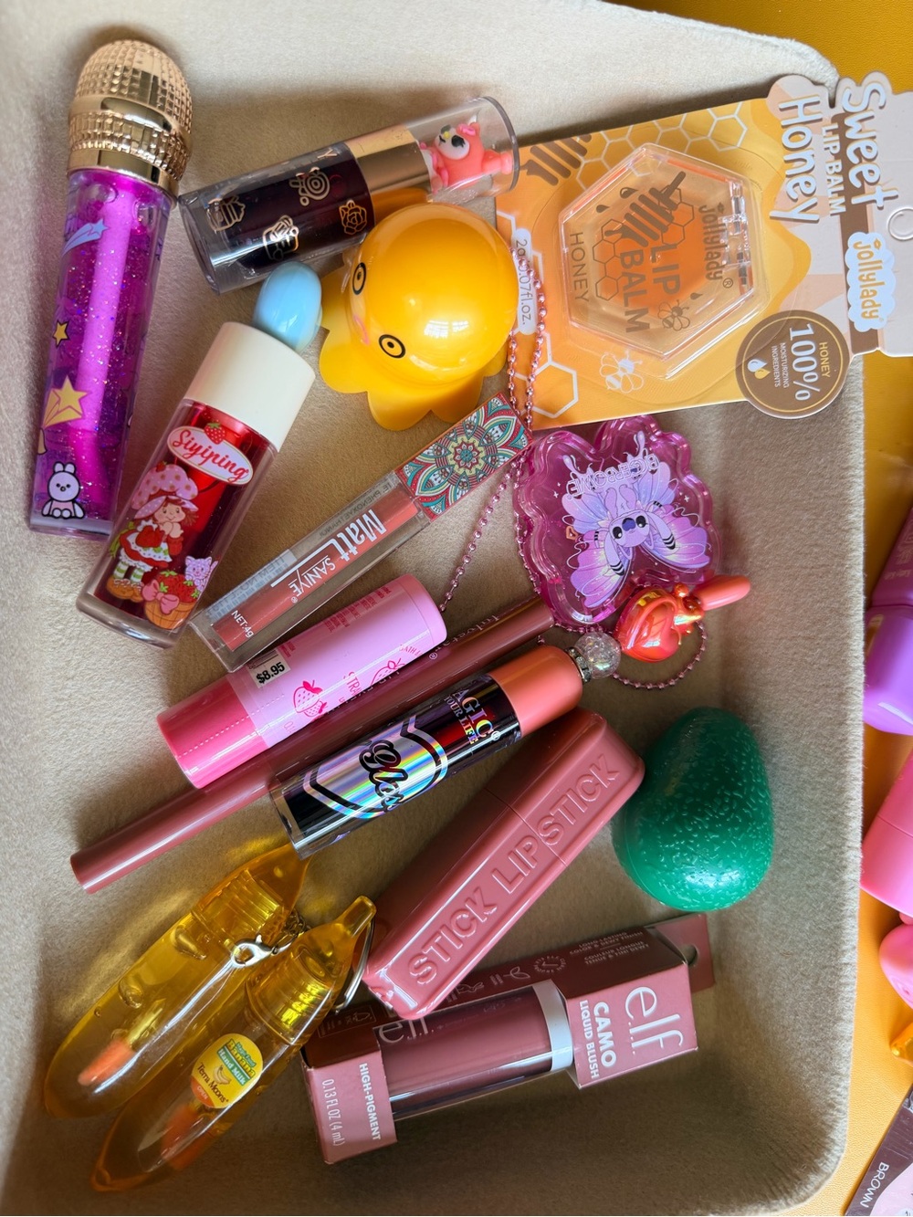 Assorted Pink Lipsticks & Lip Care Collection - Various Brands